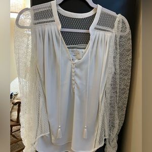 EXPRESS. Lacy long sleeve top.